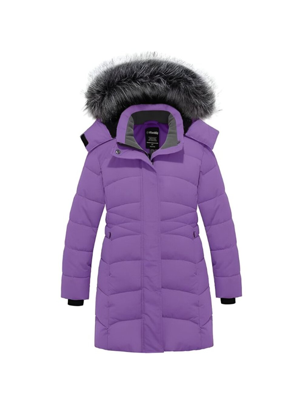 Girls' Winter Coats Long Puffer Jacket Fleece Jacket with Hood - Picture 6 of 6